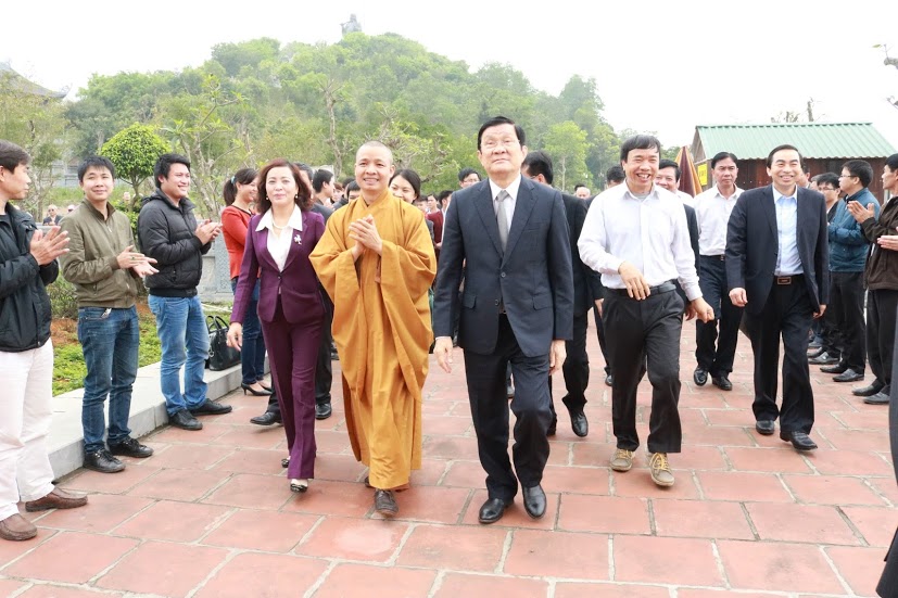 Ninh Bình: Chủ tịch nước Việt Nam Trương Tấn Sang thăm chùa Bái Đính